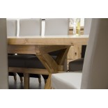 Deluxe Oak Super X Leg Extending Dining Table